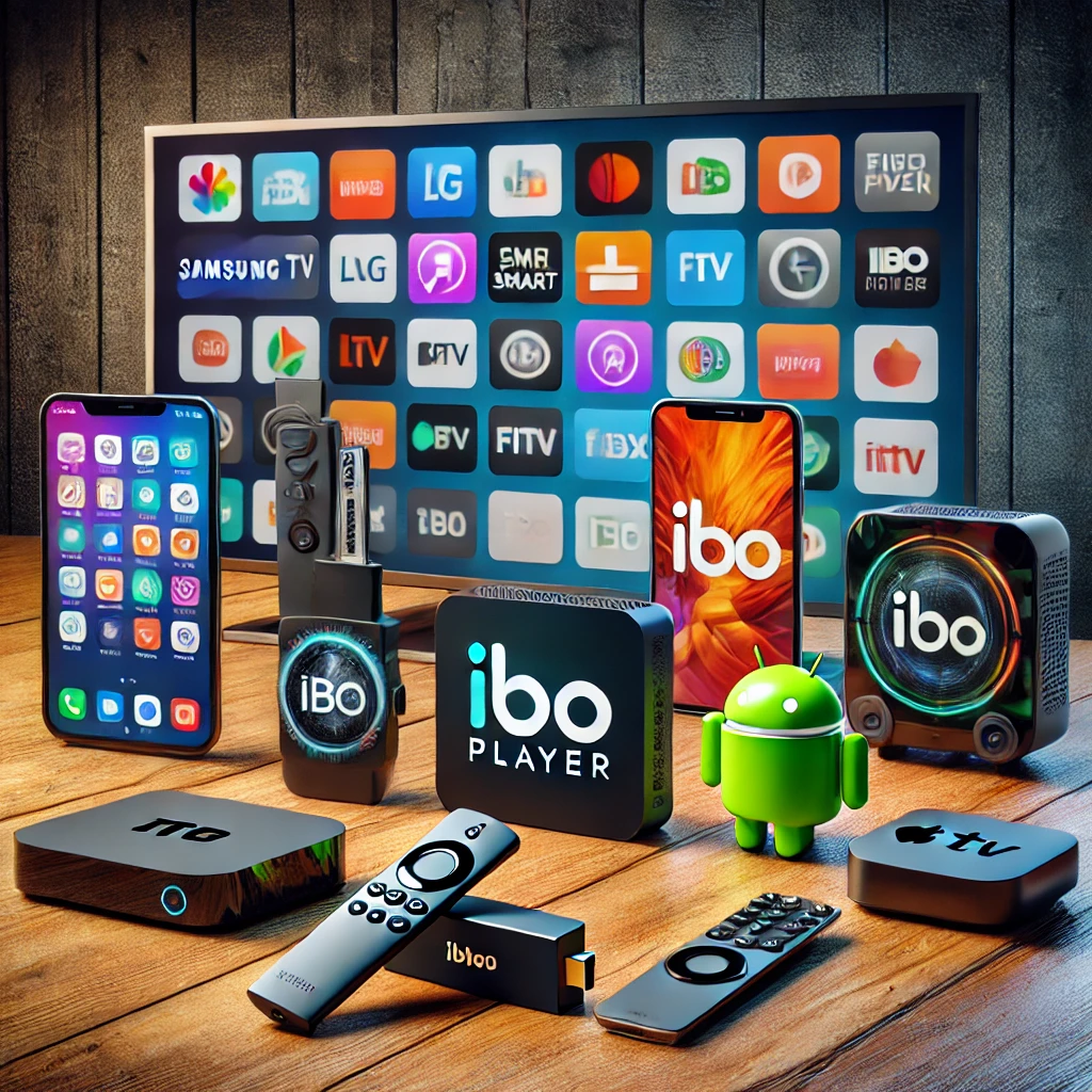 Samsung und LG Smart TV, Fire TV Stick, Android Box, Apple TV und iPhone mit IBO Player Oberfläche – Übersicht kompatibler IPTV-Geräte