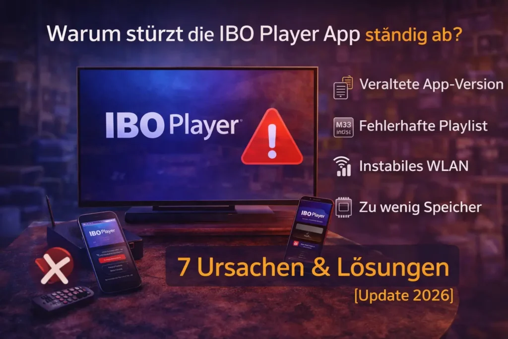 Warum stürzt IBO Player ständig ab